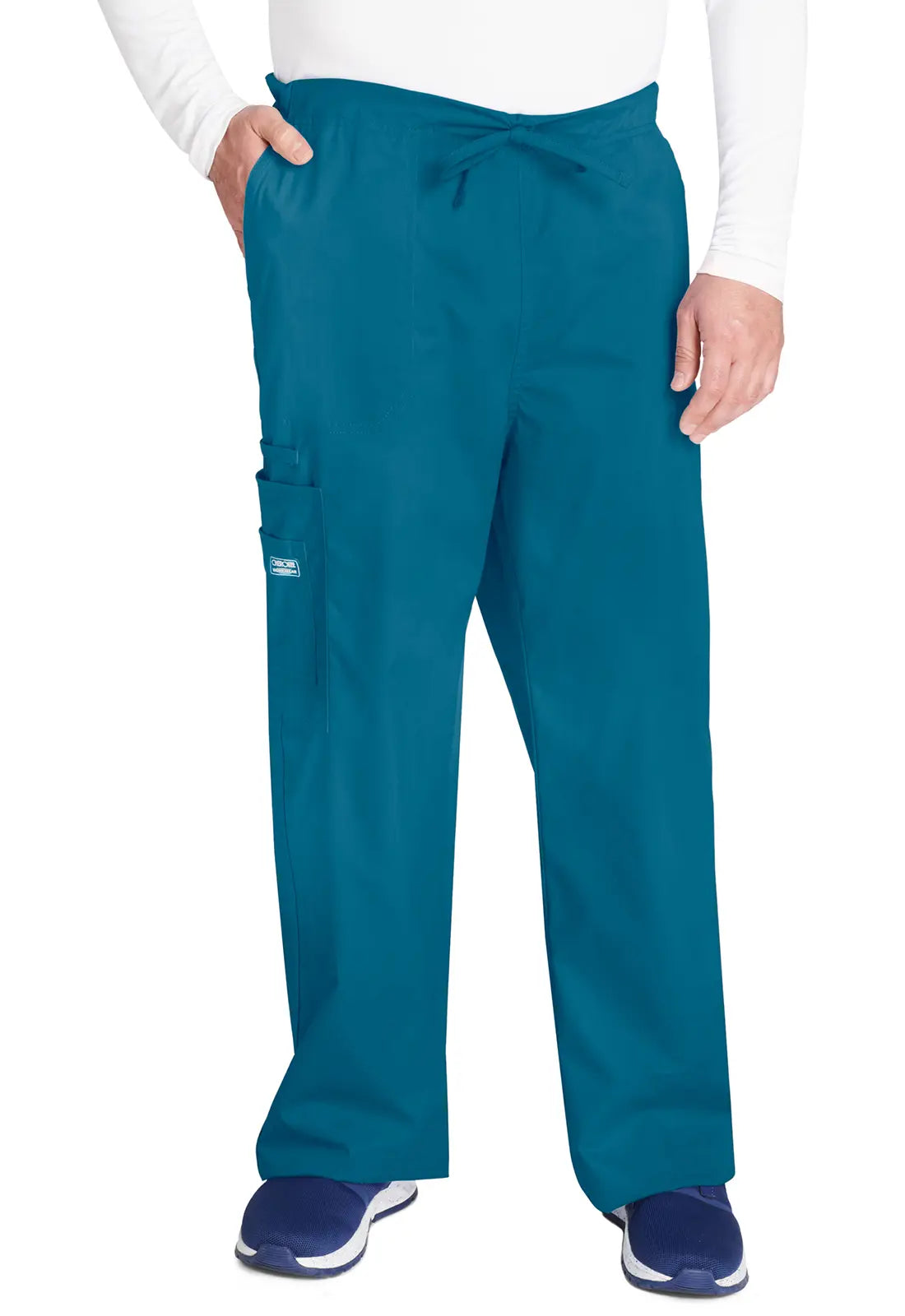 Cherokee Unisex 5-Pocket Drawstring Cargo Pant - Caribbean Blue