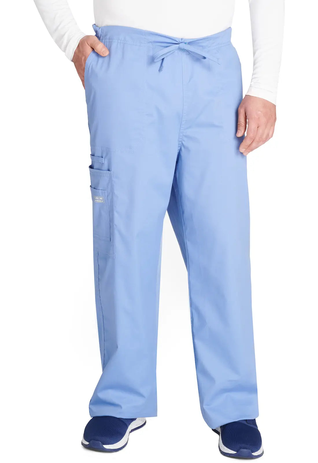 Cherokee Unisex 5-Pocket Drawstring Cargo Pant - Ceil Blue