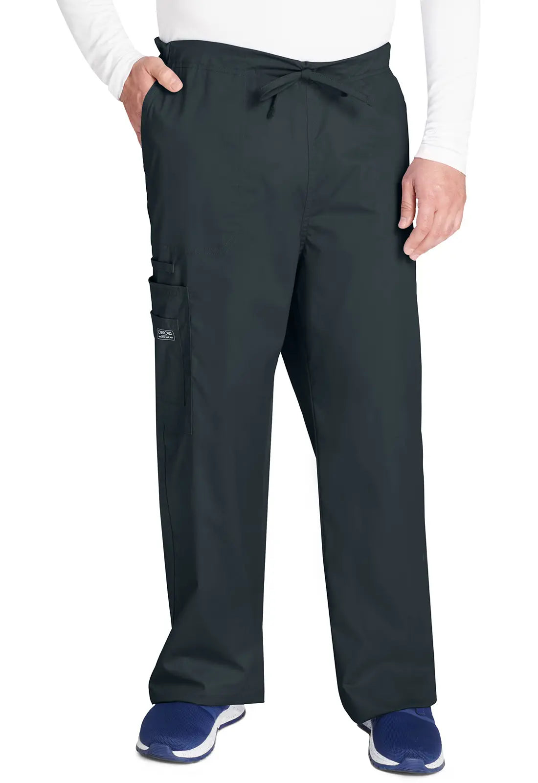 Cherokee Unisex 5-Pocket Drawstring Cargo Pant - Pewter