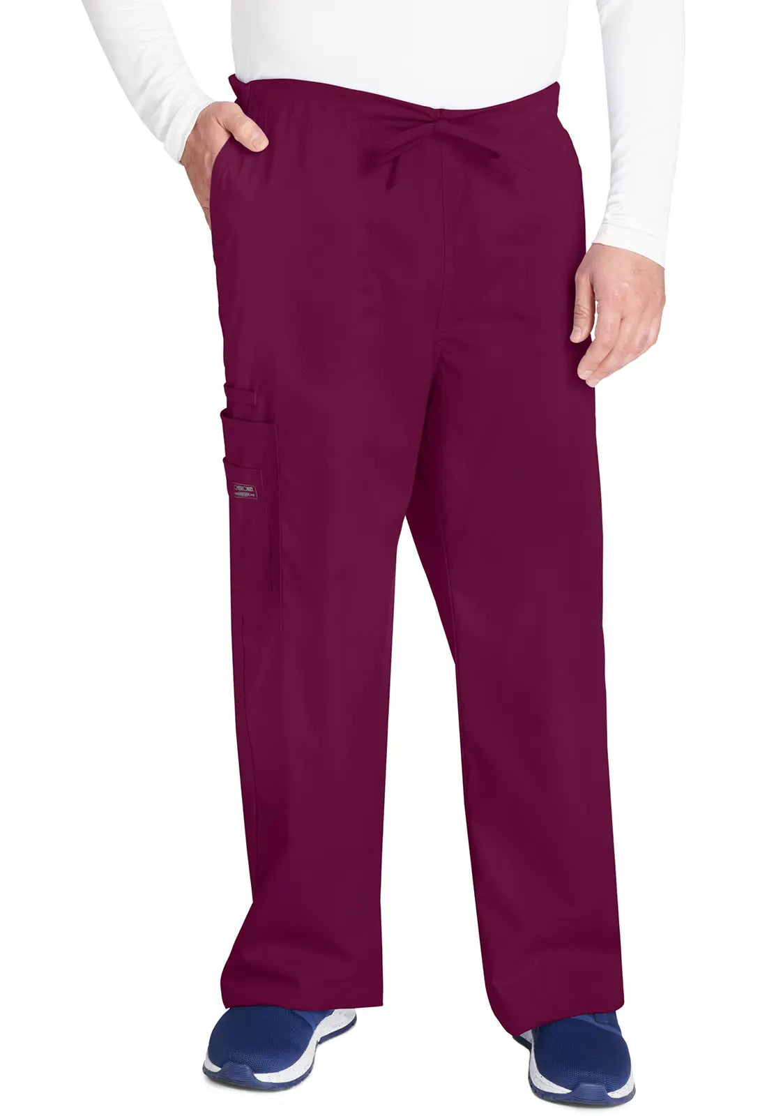 Cherokee Unisex 5-Pocket Drawstring Cargo Pant - Wine