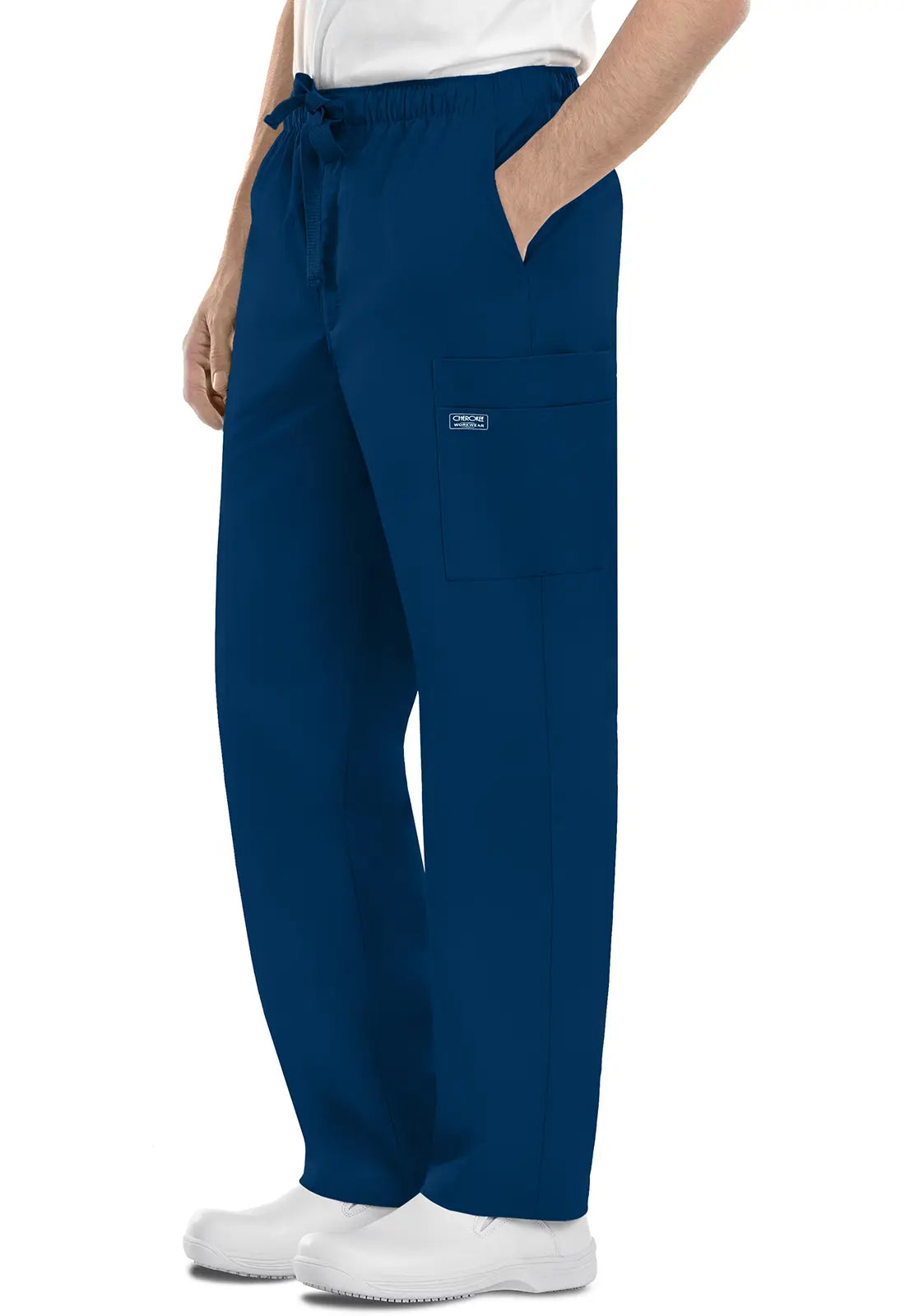 Cherokee Women's Men's Fly Front Cargo Pant - Navy