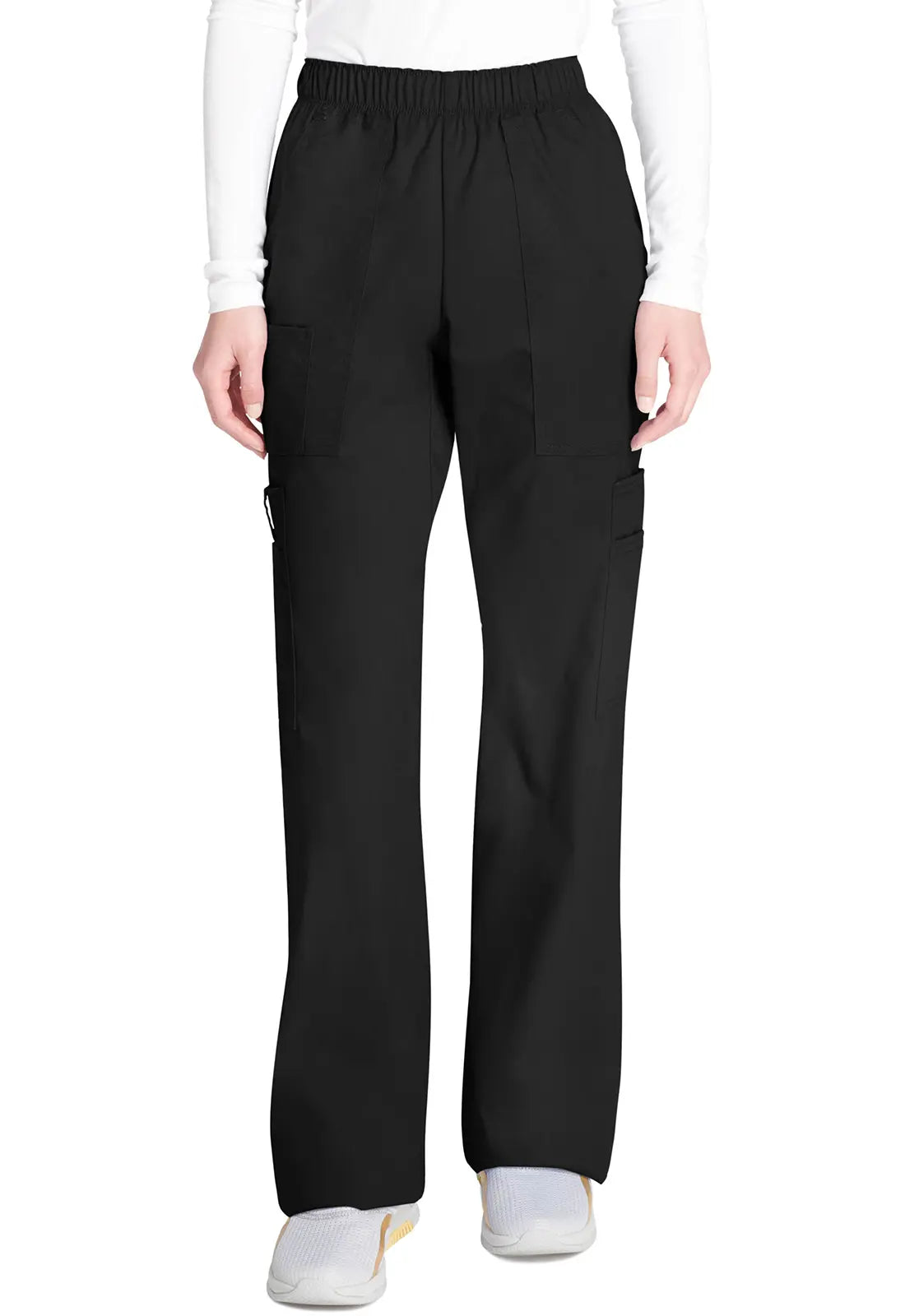 Cherokee Women's Mid Rise Pull-On Cargo Pant - Black