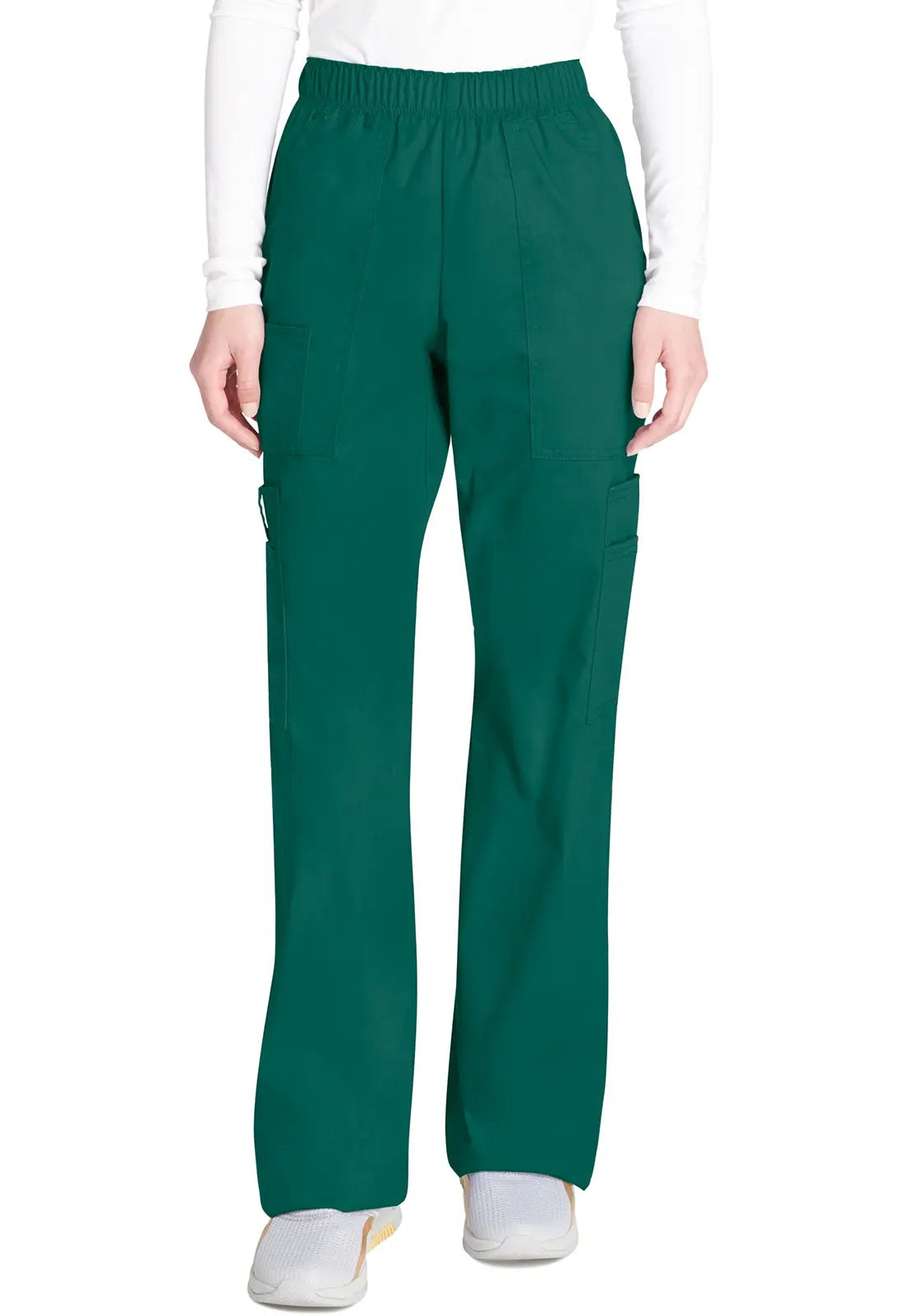 Cherokee Women's Mid Rise Pull-On Cargo Pant - Hunter Green