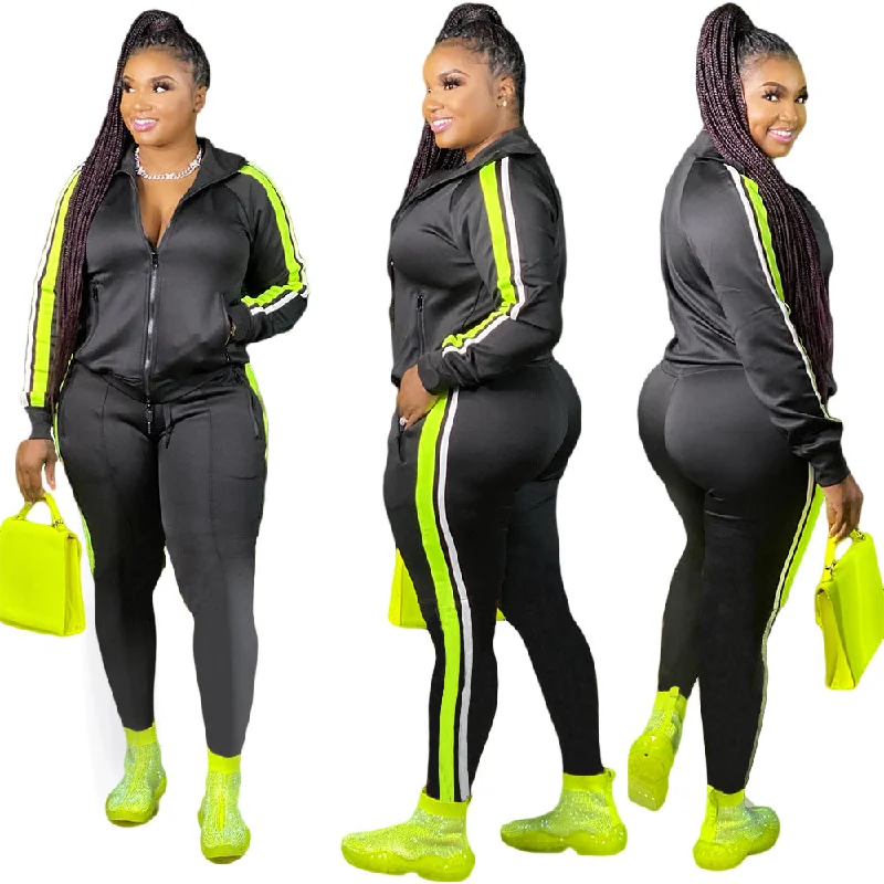 China factory wholesale 2 set for women's  fall two piece tracksuit set and jogging tracksuit for women