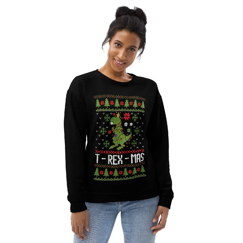 T-Rex-Mas Ugly Christmas Unisex Sweatshirt