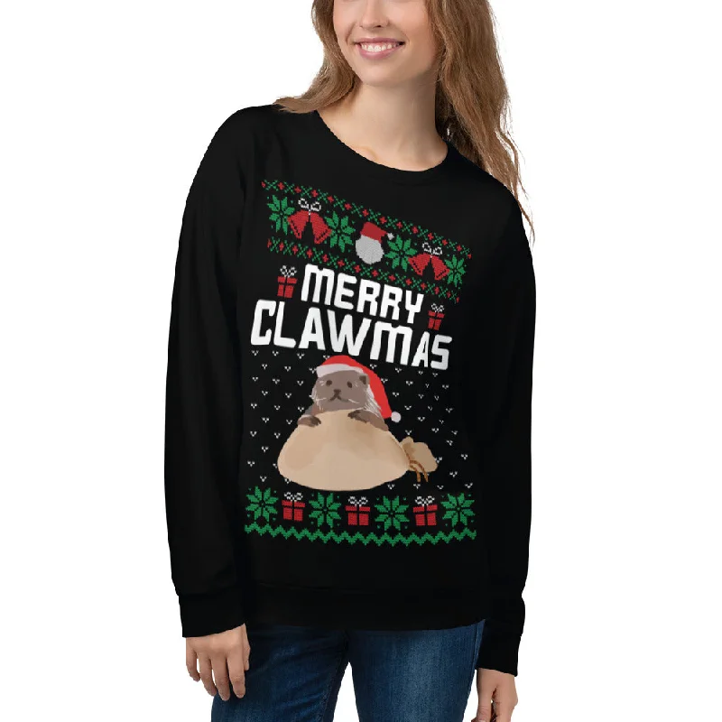 Merry Clawmas Ugly Christmas Unisex Sweatshirt