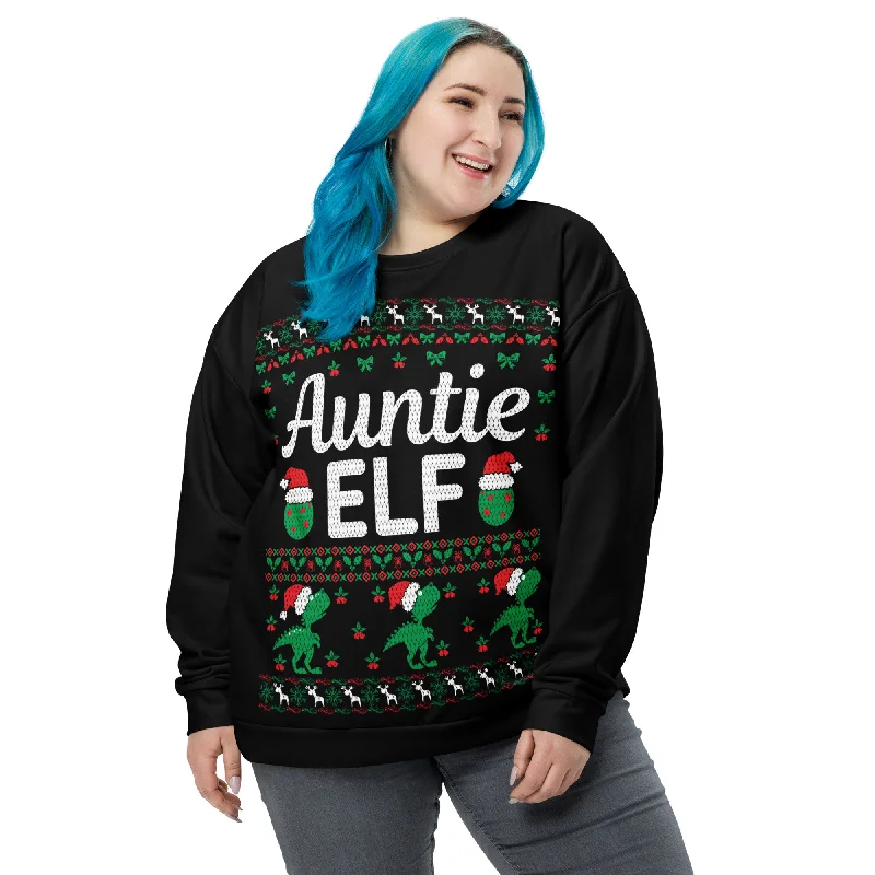 Auntie Elf Ugly Christmas Unisex Sweatshirt