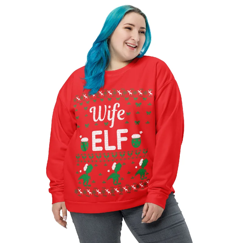 Wife Elf Ugly Christmas Unisex Sweatshirt