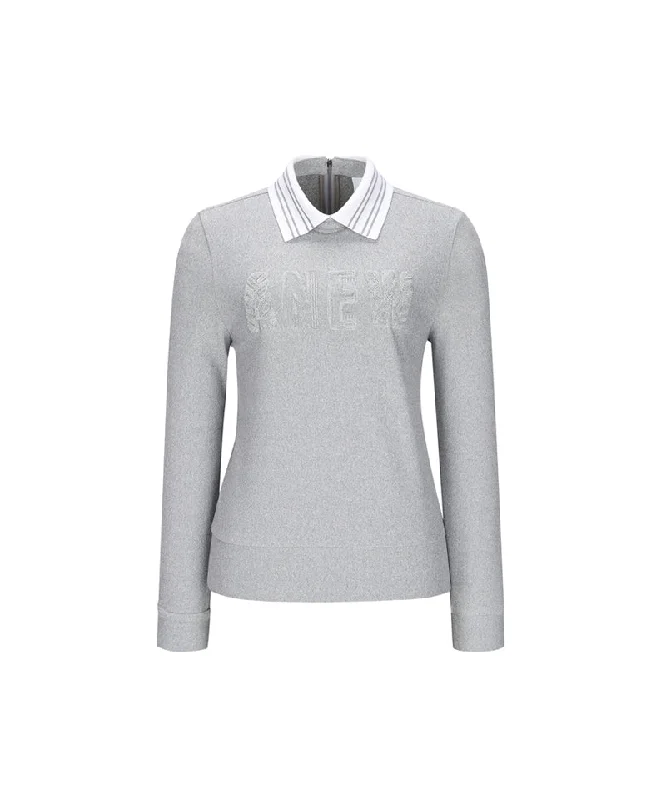 Women's Boucle Embo Logo L/TS - Mellange Gray