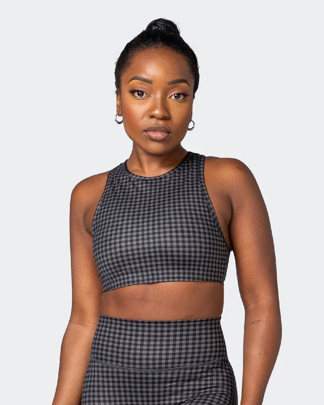 All Rounder Bra - Monochrome Check Print