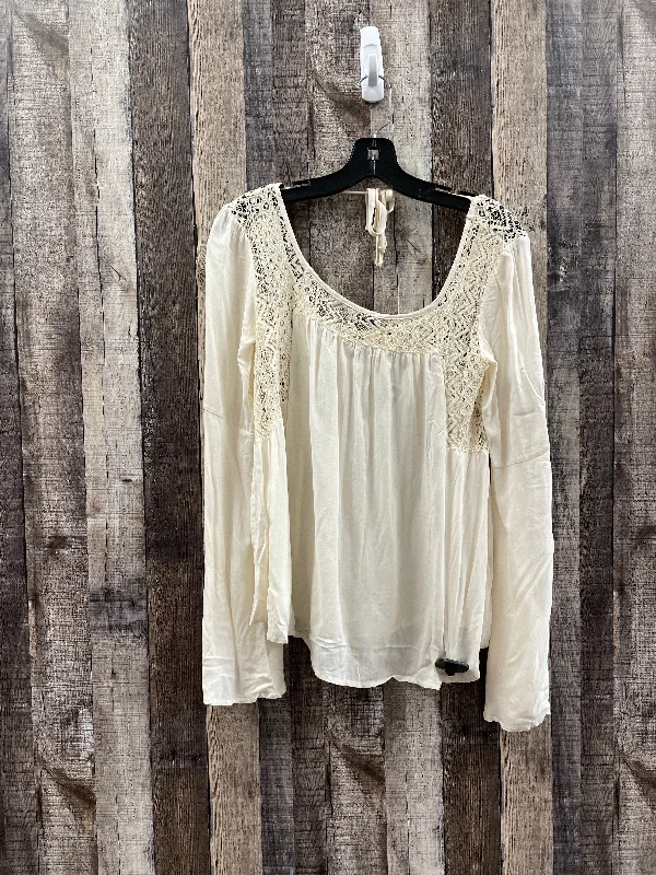 Beige Top Long Sleeve La Hearts, Size M