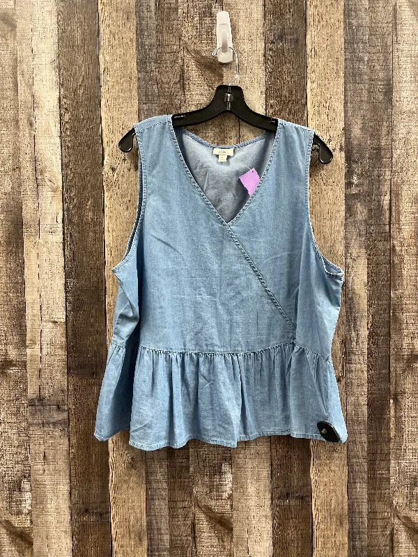 Blue Top Sleeveless Ana, Size Xxl