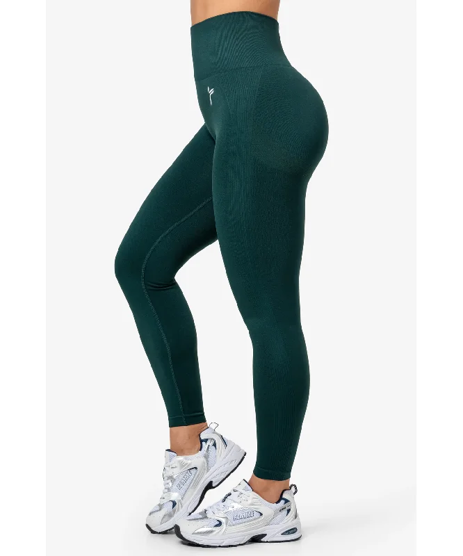 Famme Peach Scrunch Seamless Leggings Dark Green