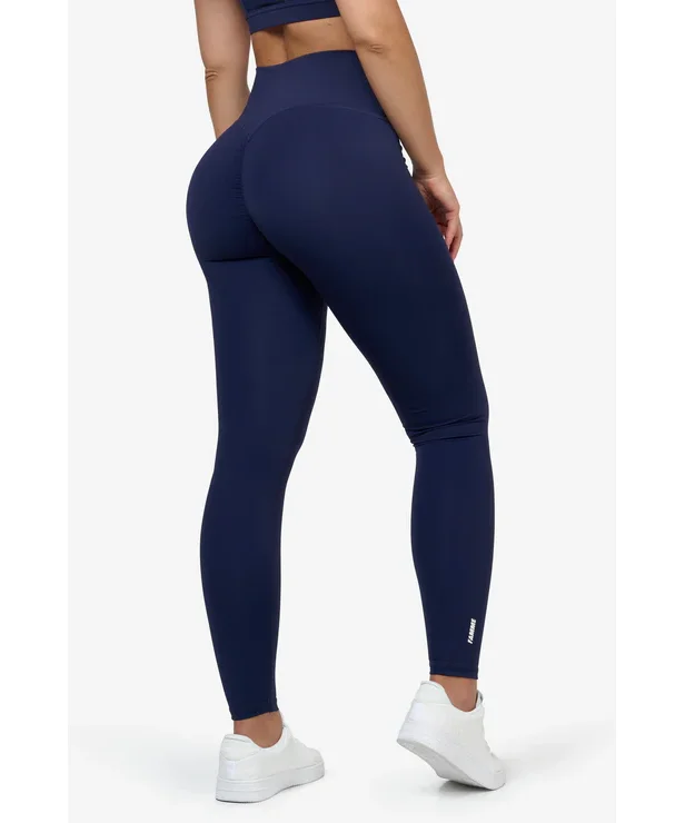 Famme Scrunch Bum High Waisted Leggings Blue