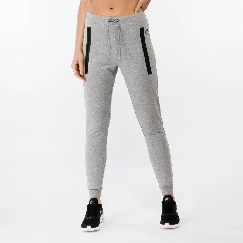 Womens - Luxury Fitted Joggers - Grey