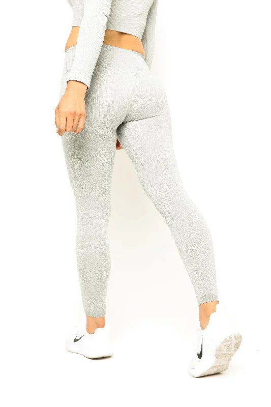 Womens - Lili Ribbed Seamless Leggings - Grey