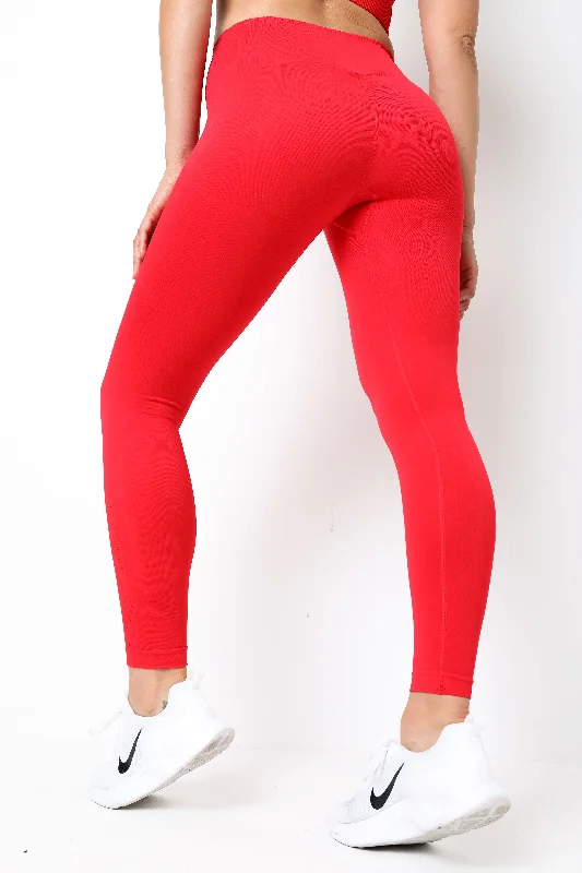 Womens - Lili Seamless Leggings - Red