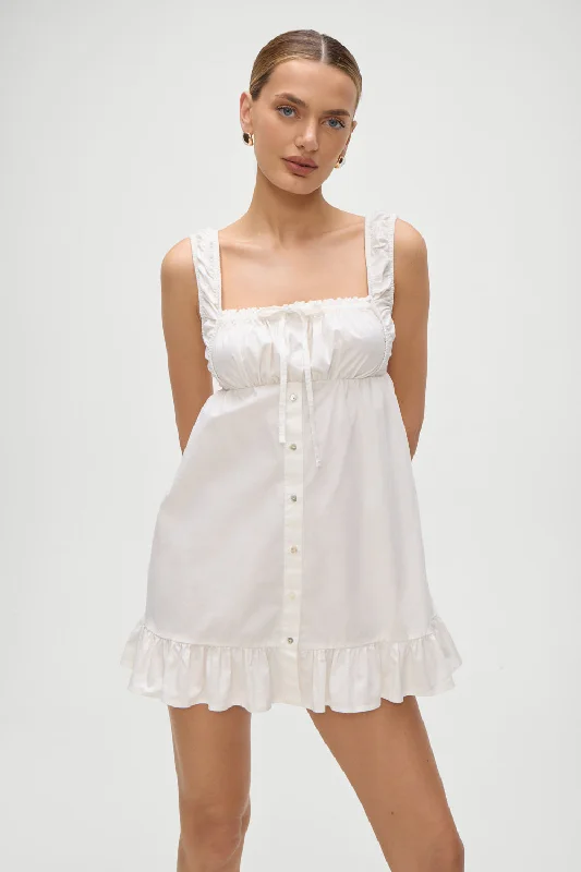 Marilyn Babydoll Dress - White