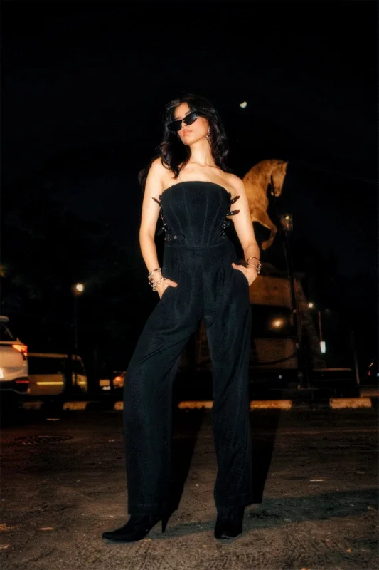 Midnight Edge Corset Jumpsuit