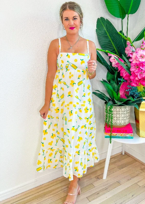 Summer Fling Midi Dress - Limoncello